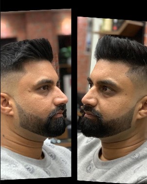 Fade and beard sculpt